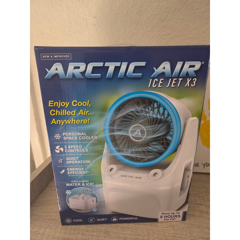 Arctic Air Ice Jet X3 Air Cooler, 3 Speed Portable Cooler with LED